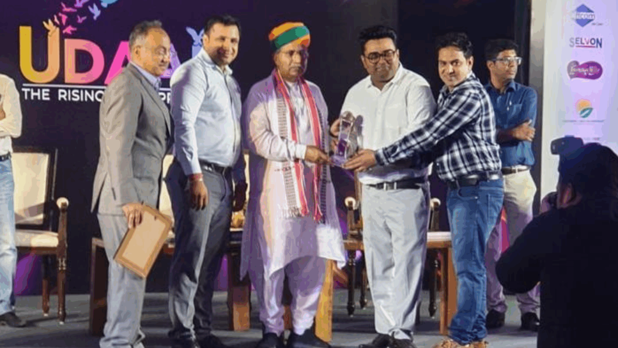 Receiving Award from Honorable Parliament Minister Shri Arjun Meghwal